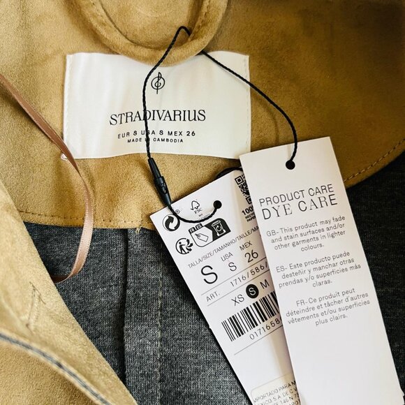 Faux suede jacket with pockets - Picture 3 of 11